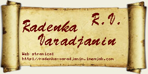 Radenka Varađanin vizit kartica